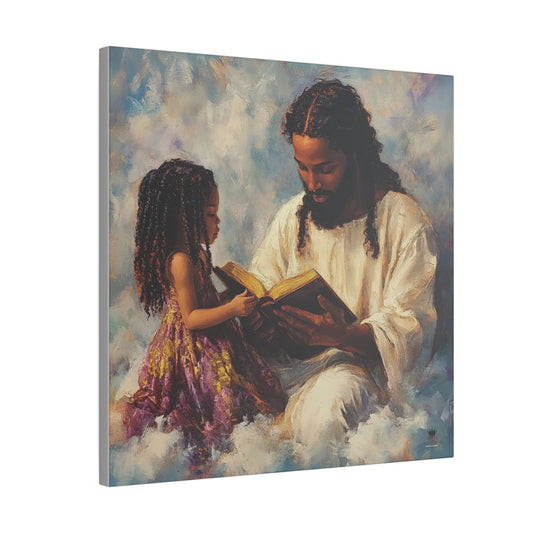 Jesus Reading, Matte Canvas, Stretched, 0.75"