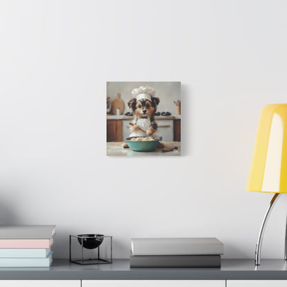 Sheltie Puppy Chef Canvas Art