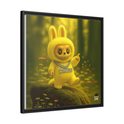 Plush Monster Yellow - Canvas Art