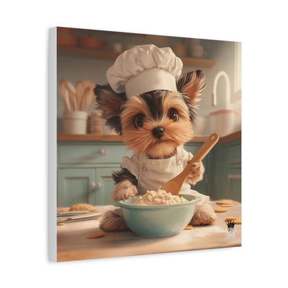 Yorkshire Puppy Chef Canvas Art