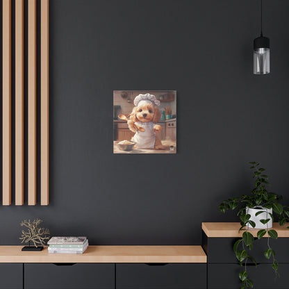 Goldendoodle Puppy Chef Canvas Art