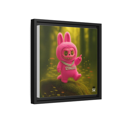 Plush Monster Pink- Canvas Art