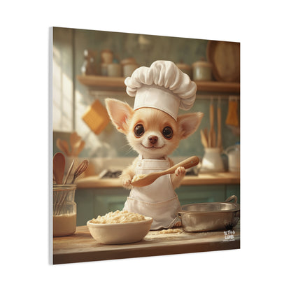Chihuahua Puppy Chef Canvas Art