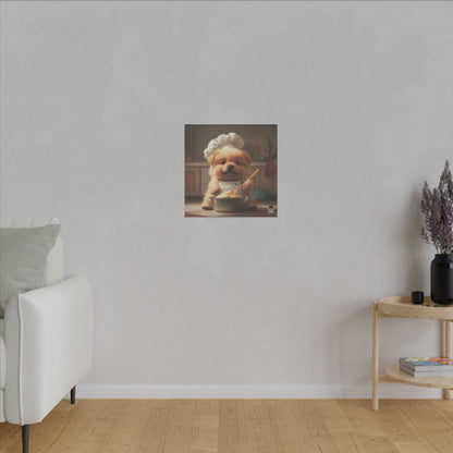 Chow Puppy Chef Canvas Art