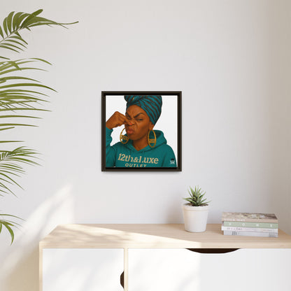 Funky Face Blue- Canvas Art