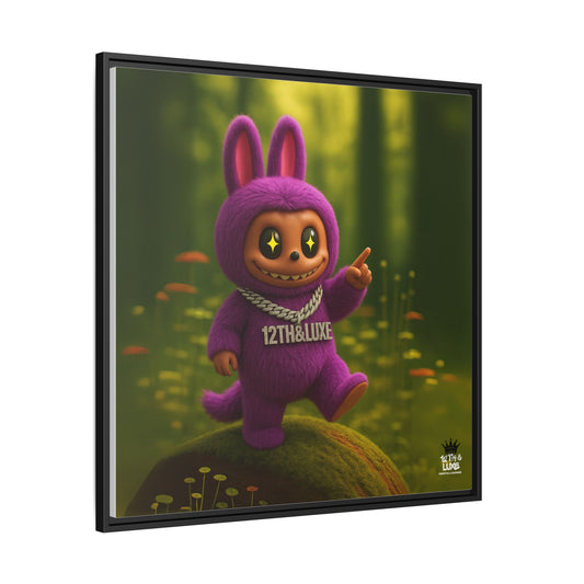 Plush Monster Purple - Canvas Art