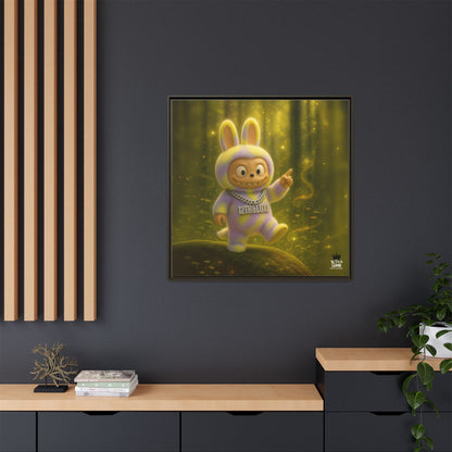 Plush Monster Purple/Yellow - Canvas Art