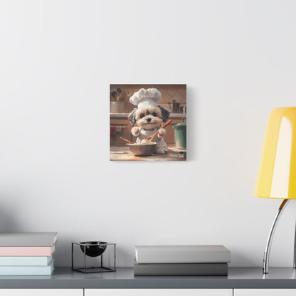 Shih Tzu Puppy Chef Canvas Art