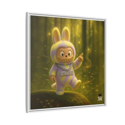 Plush Monster Purple/Yellow - Canvas Art