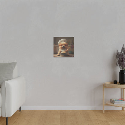 Chow Puppy Chef Canvas Art