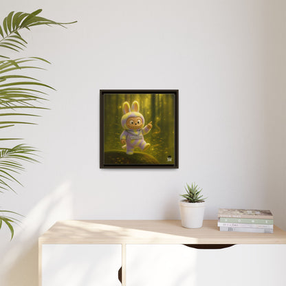 Plush Monster Purple/Yellow - Canvas Art