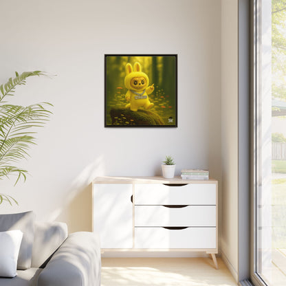 Plush Monster Yellow - Canvas Art