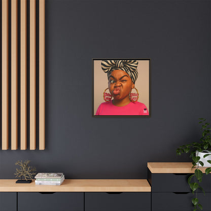Funky Face Pink - Canvas Art