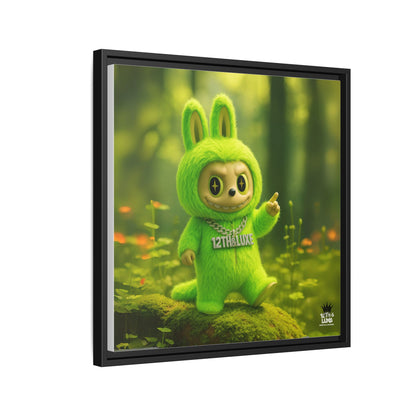 Plush Monster Green - Canvas Art