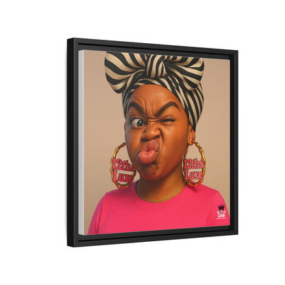 Funky Face Pink - Canvas Art