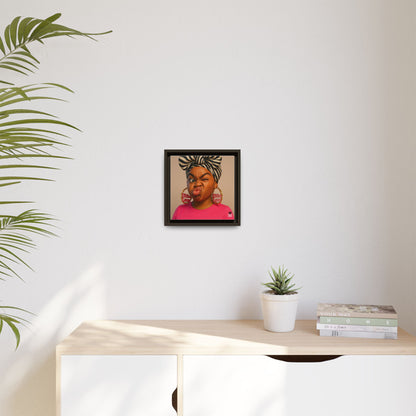 Funky Face Pink - Canvas Art