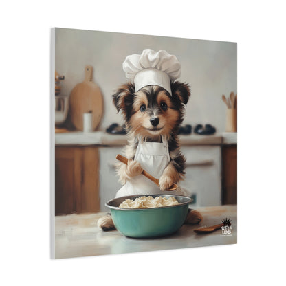Sheltie Puppy Chef Canvas Art