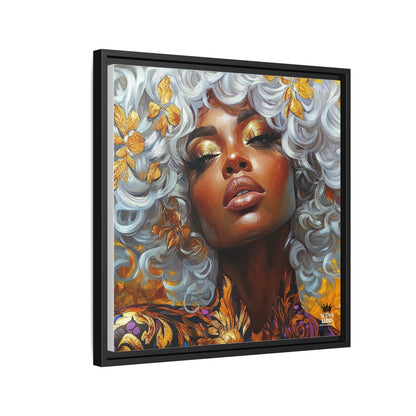 Vibrant Framed Canvas Art - Bold Beauty Portrait