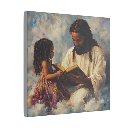 Jesus Reading, Matte Canvas, Stretched, 0.75"