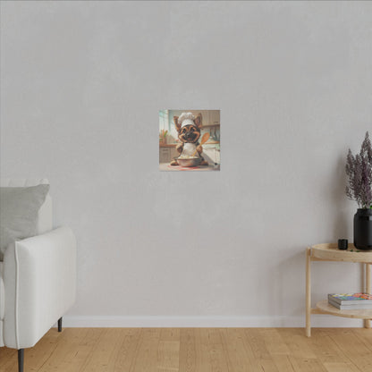 German Shepherd Puppy Chef Canvas Art