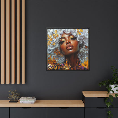Vibrant Framed Canvas Art - Bold Beauty Portrait