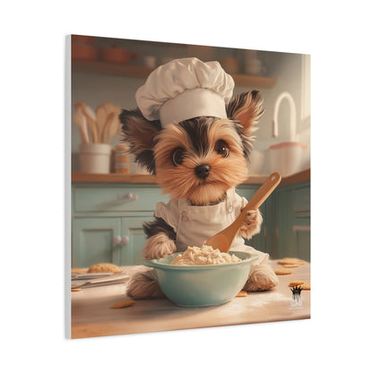 Yorkshire Puppy Chef Canvas Art