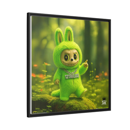 Plush Monster Green - Canvas Art