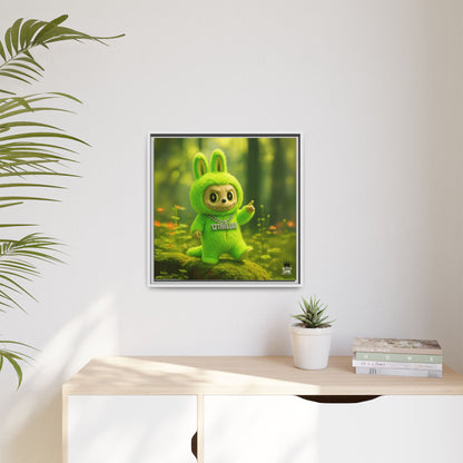 Plush Monster Green - Canvas Art