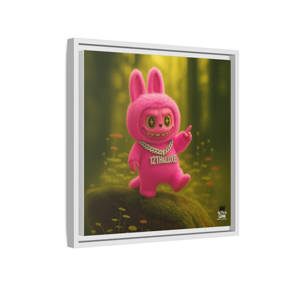 Plush Monster Pink- Canvas Art