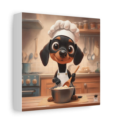 Doberman Puppy Chef Canvas Art