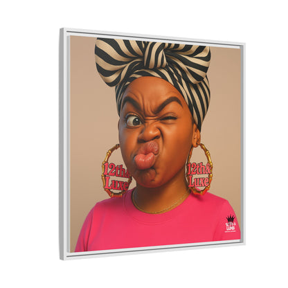 Funky Face Pink - Canvas Art