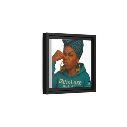 Funky Face Blue- Canvas Art