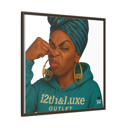 Funky Face Blue- Canvas Art
