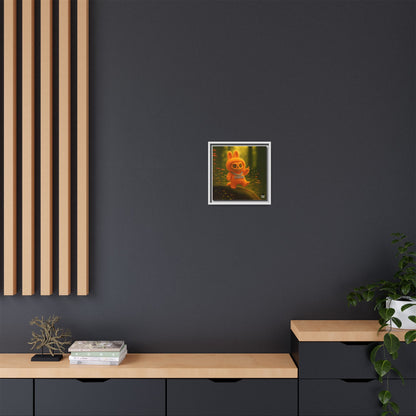 Plush Monster Orange - Canvas Art