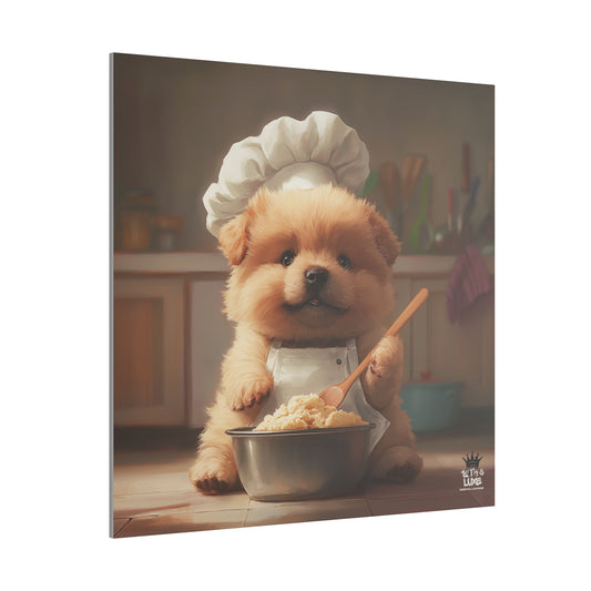 Chow Puppy Chef Canvas Art