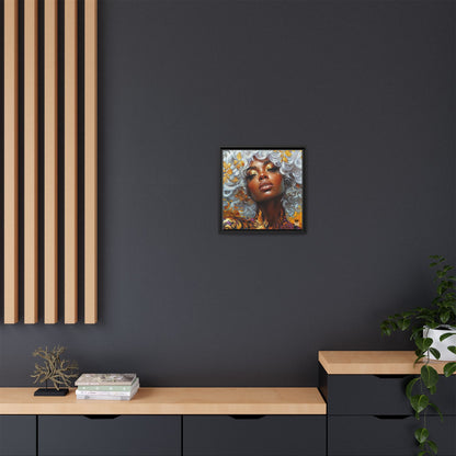Vibrant Framed Canvas Art - Bold Beauty Portrait