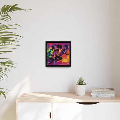 Inspired by the iconic artist Ernie Barnes, "Runners" - Canvas Art