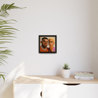 Funky Face Couple - Canvas Art