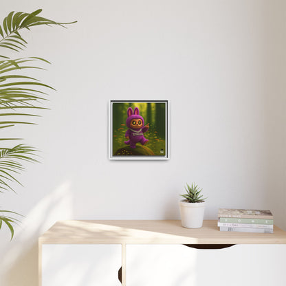 Plush Monster Purple - Canvas Art