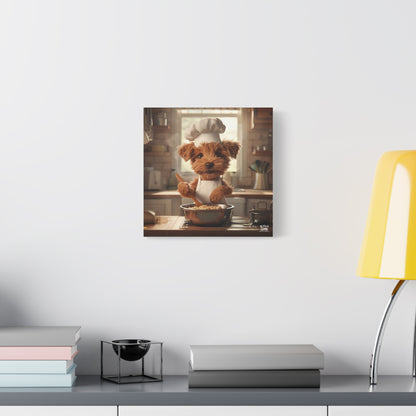 Airedale Puppy Chef Canvas Art