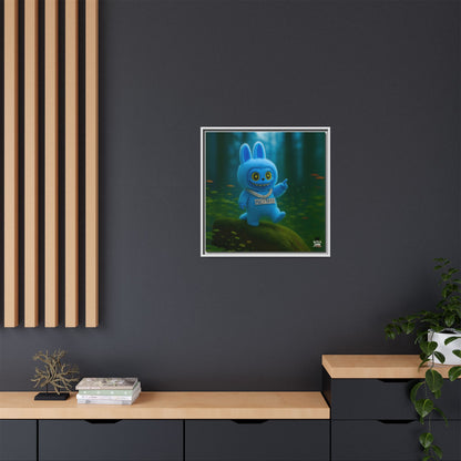 Plush Monster Blue - Canvas Art