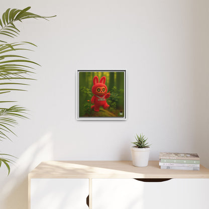 Plush Monster Red - Canvas Art
