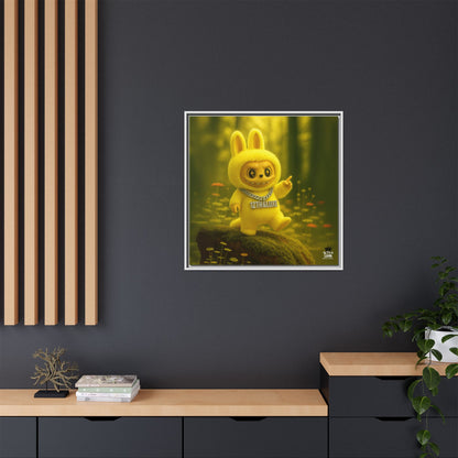 Plush Monster Yellow - Canvas Art