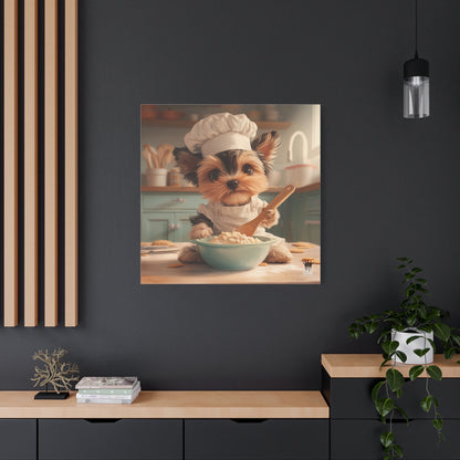 Yorkshire Puppy Chef Canvas Art