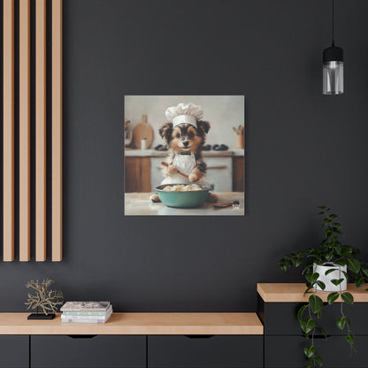 Sheltie Puppy Chef Canvas Art