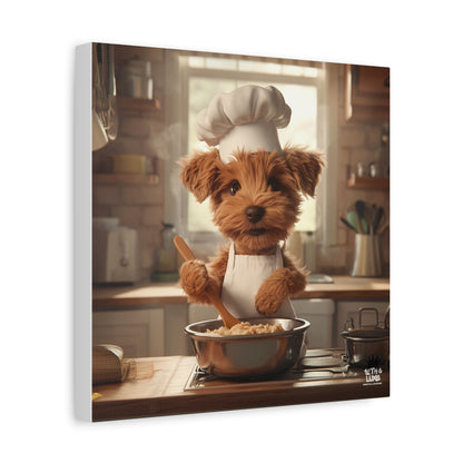 Airedale Puppy Chef Canvas Art