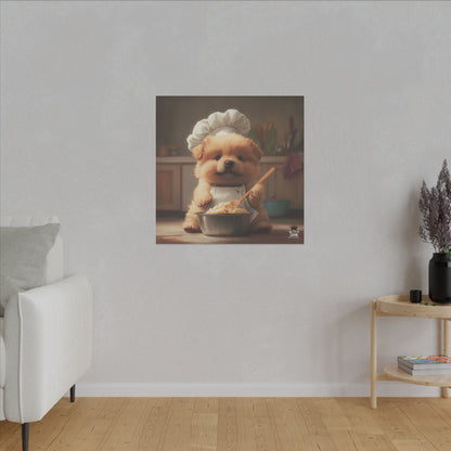Chow Puppy Chef Canvas Art