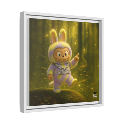 Plush Monster Purple/Yellow - Canvas Art