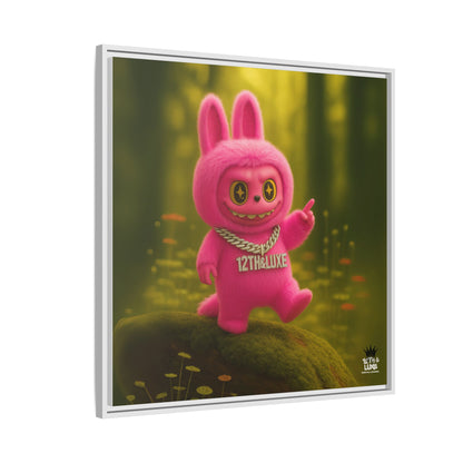 Plush Monster Pink- Canvas Art