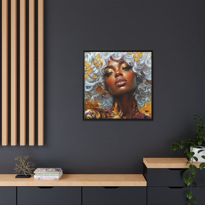 Vibrant Framed Canvas Art - Bold Beauty Portrait